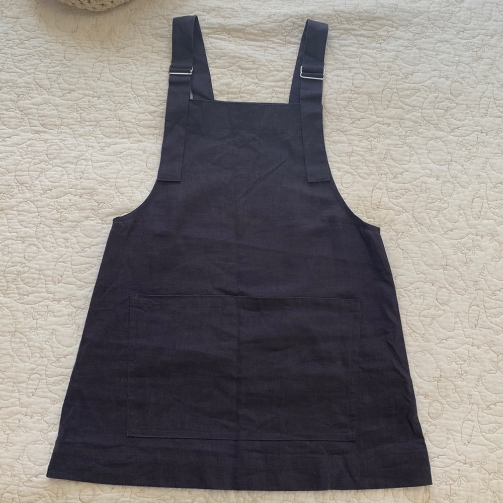 Linen Pinafore Overall Dress